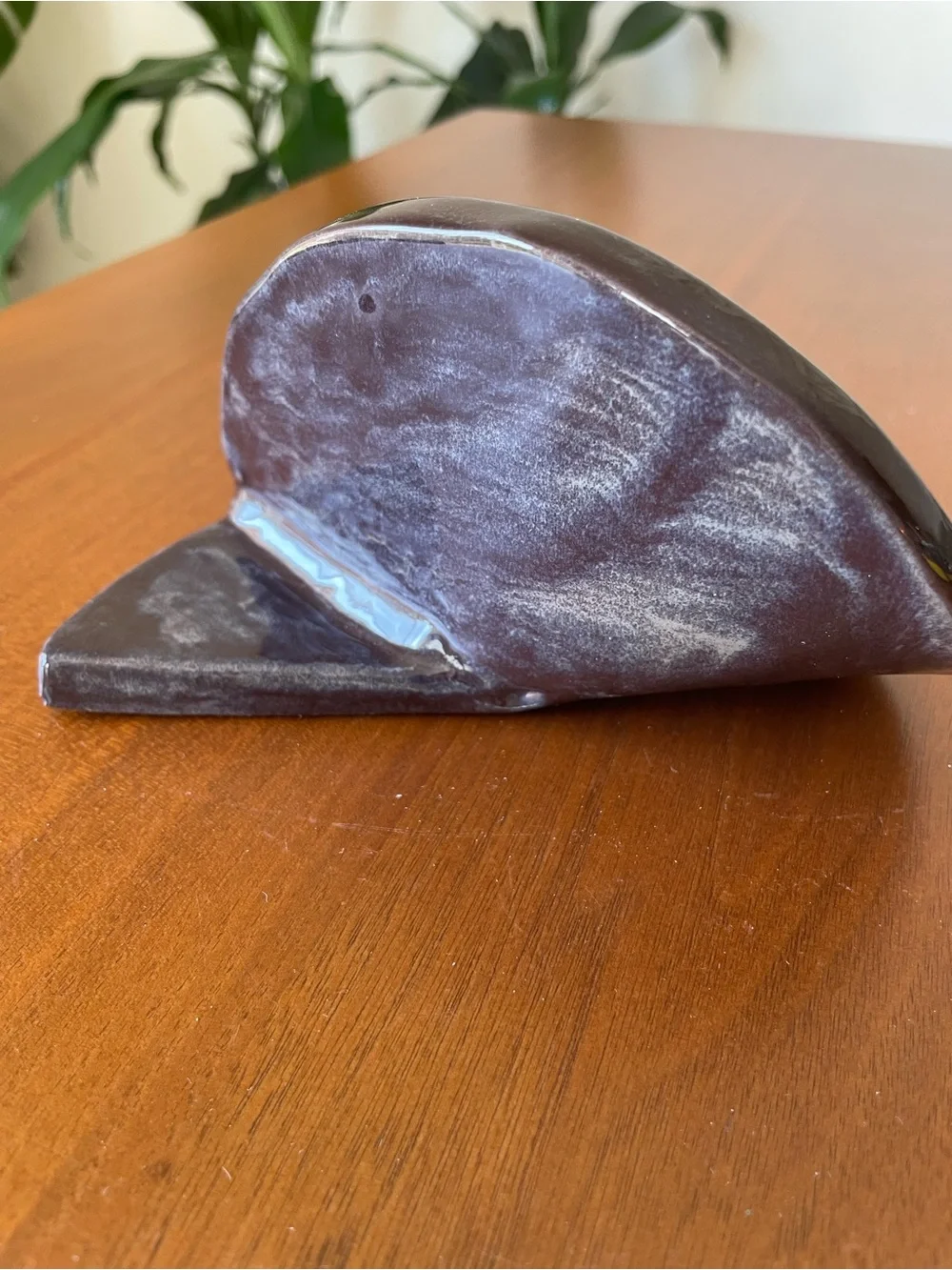 Glazed Dark Plum Ceramic Tea Light Holder by Home Accents